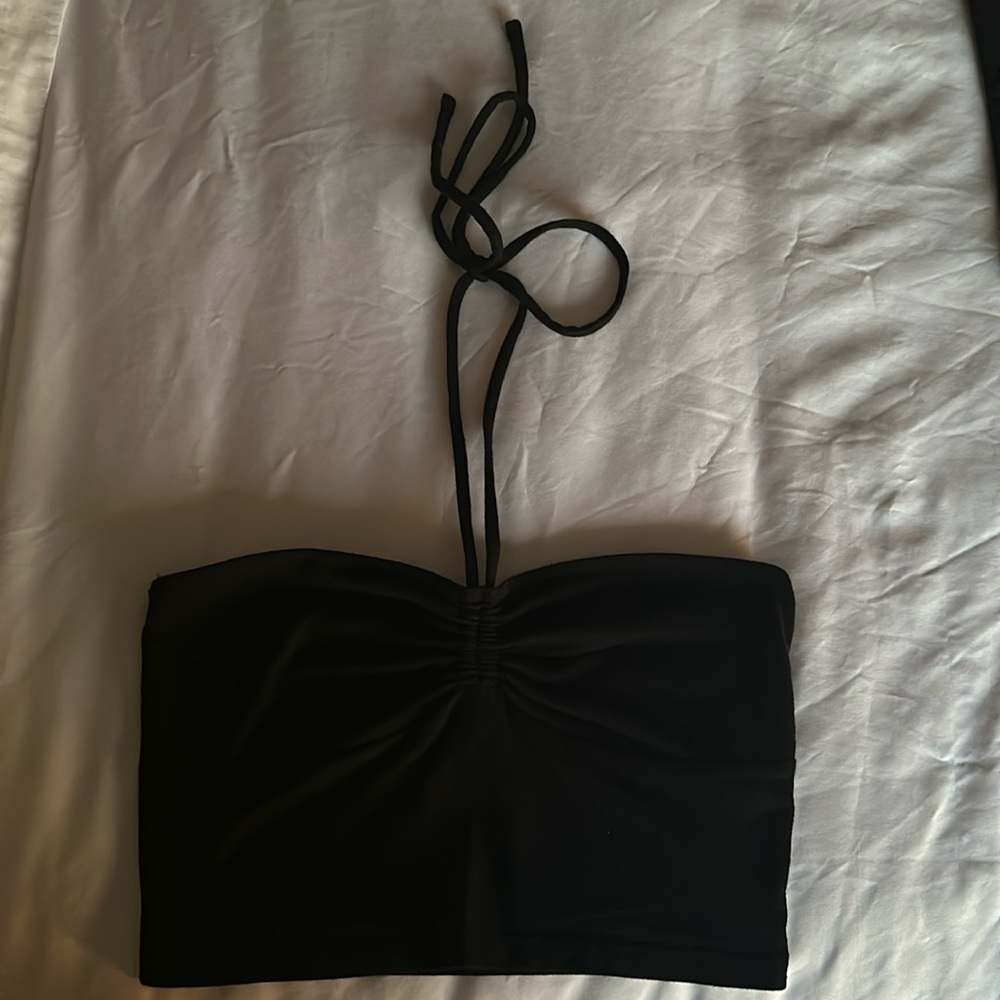 Forever 21 black halter crop top